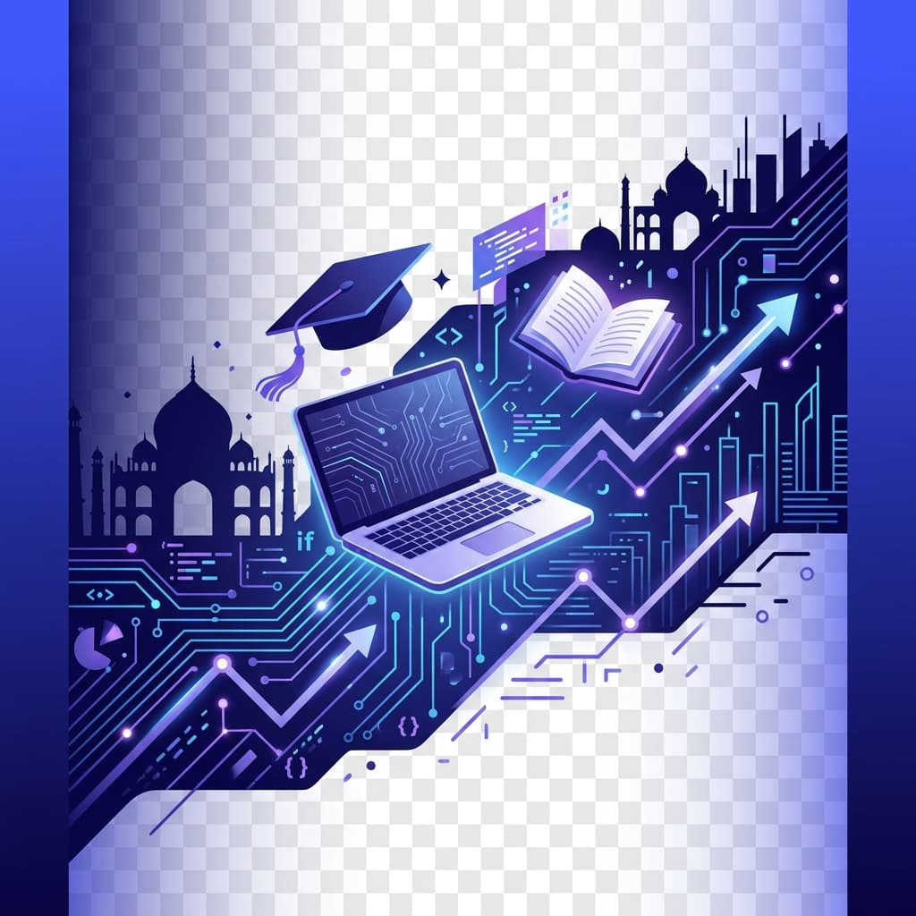 Online BCA in India — digital education illustration