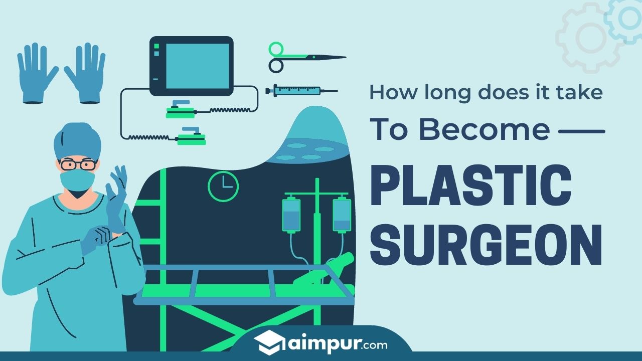 A graphic of a Plastic Surgeon - How long does it take to become a Plastic Surgeon - Aimpur