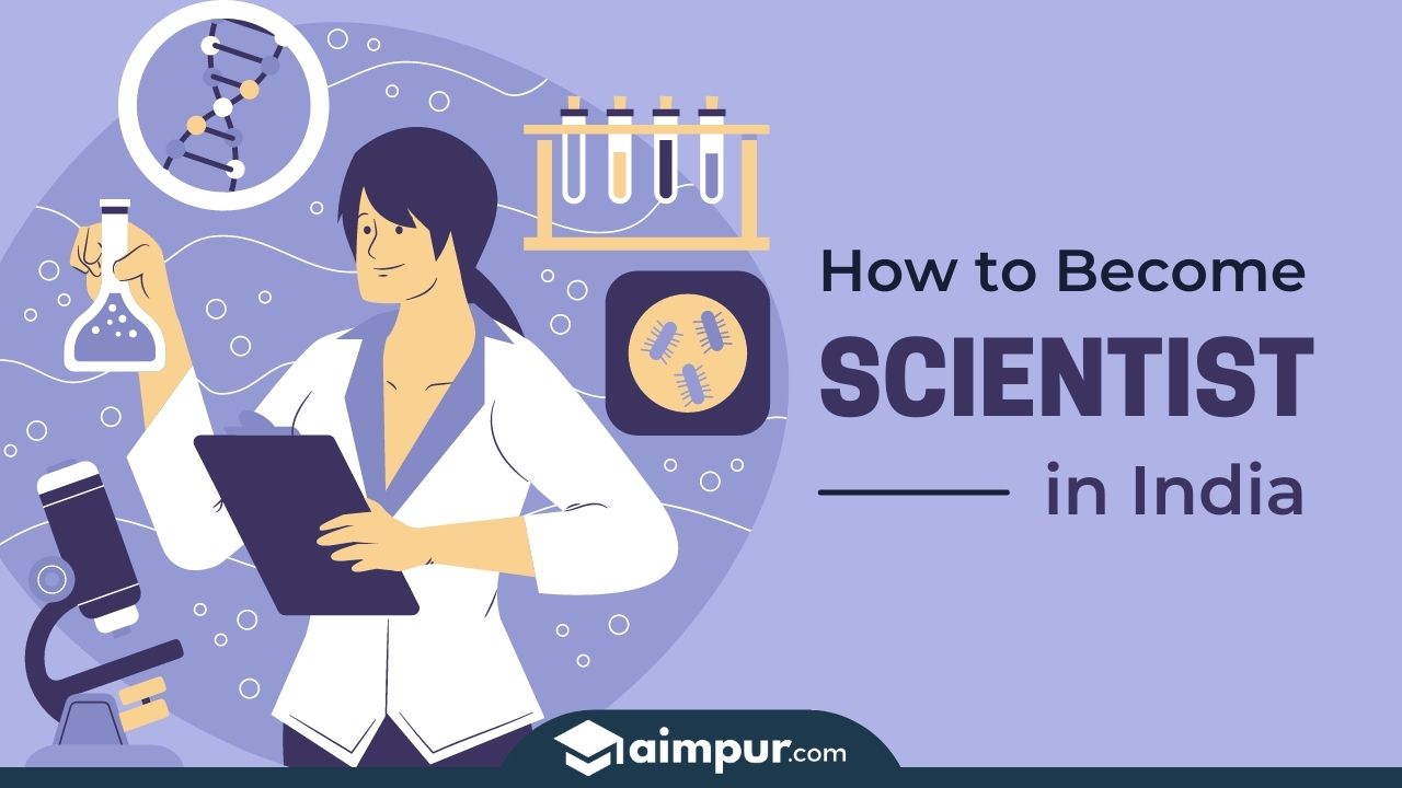 A graphic of chemical scientist - How to Become a Scientist in India After 12th - Aimpur