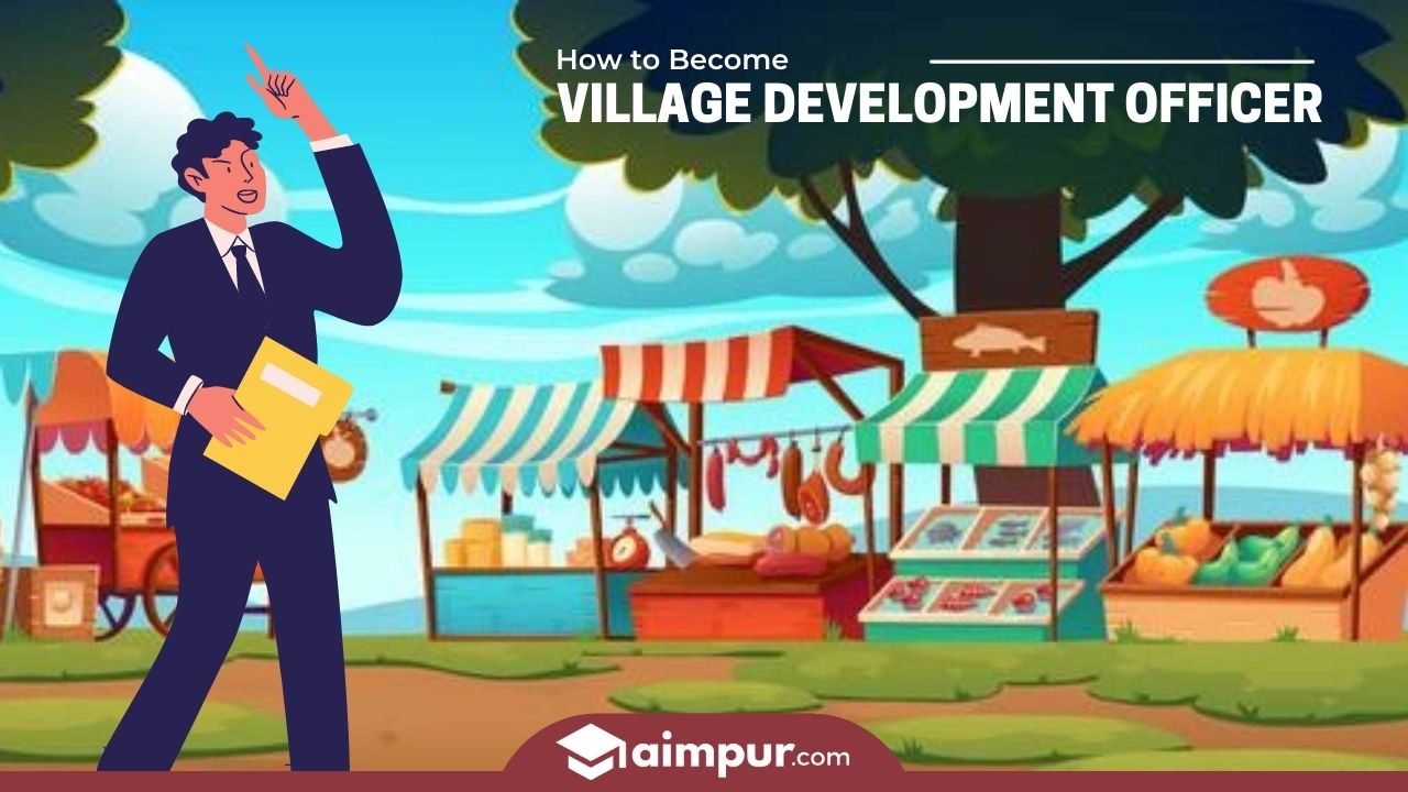 A VDO officer visits a village market for checking the problem of villagers. How to become Village Development Officer. aimpur.com.